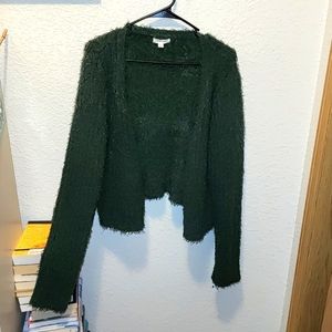 Green fuzzy sweater